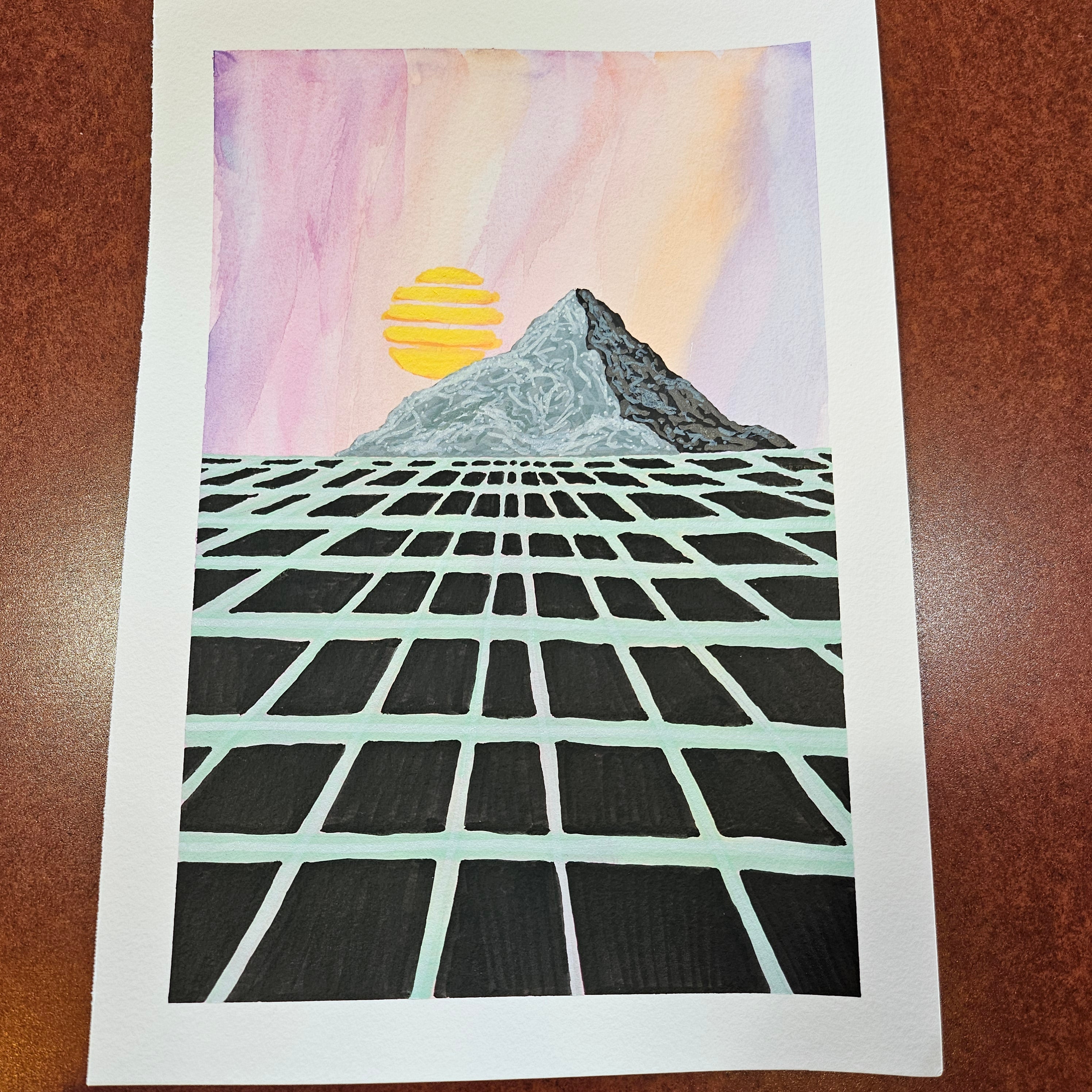 Vaporwave Grid